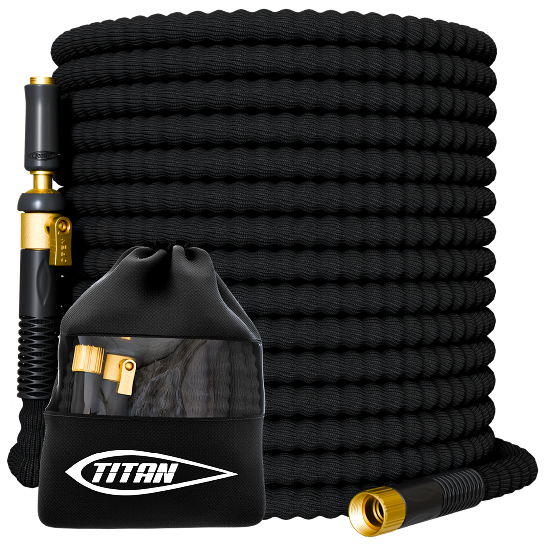 Titan Ultralight Flow Garden Hose - Lightweight Flexible Water Hose
