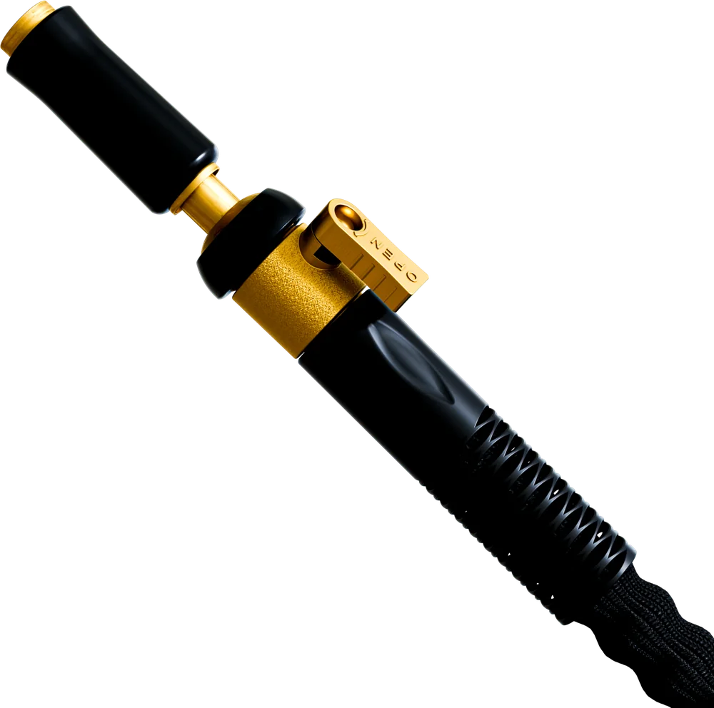Solid brass fitting on braided hose